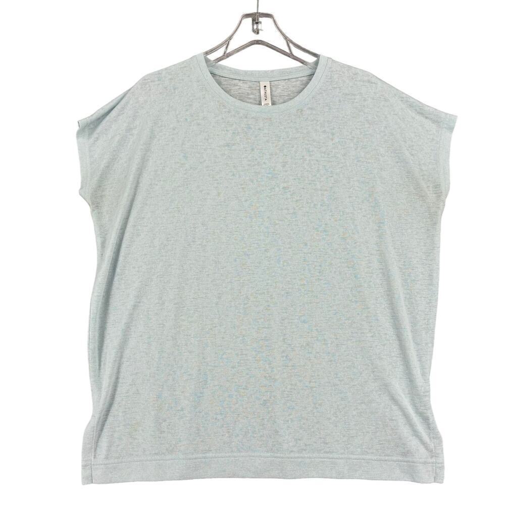 Athleta Release Tee Shirt Cap Sleeve Boxy Oversized Modal Blend Gentle Blue XS